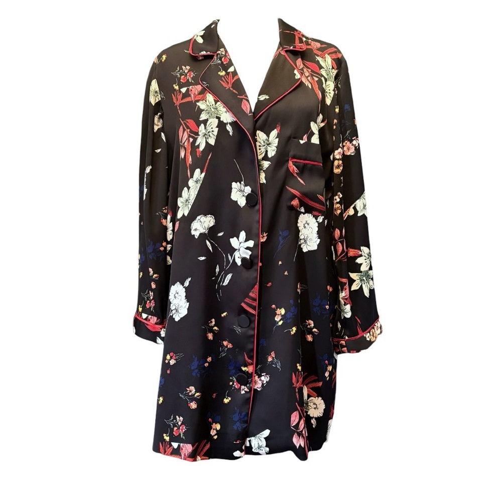 Zara Satin Floral Pajama Dress | Large